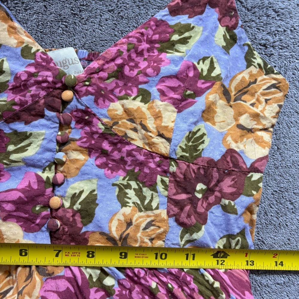 Auguste Selena Marguerite Floral Midi Dress Sz 4 Tiered Strappy Sundress - Picture 10 of 10